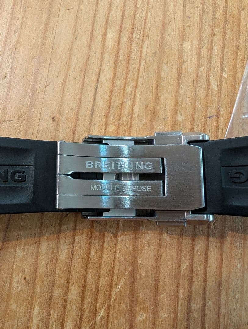 M　　BREITLING　Dバックル　ラバーベルト