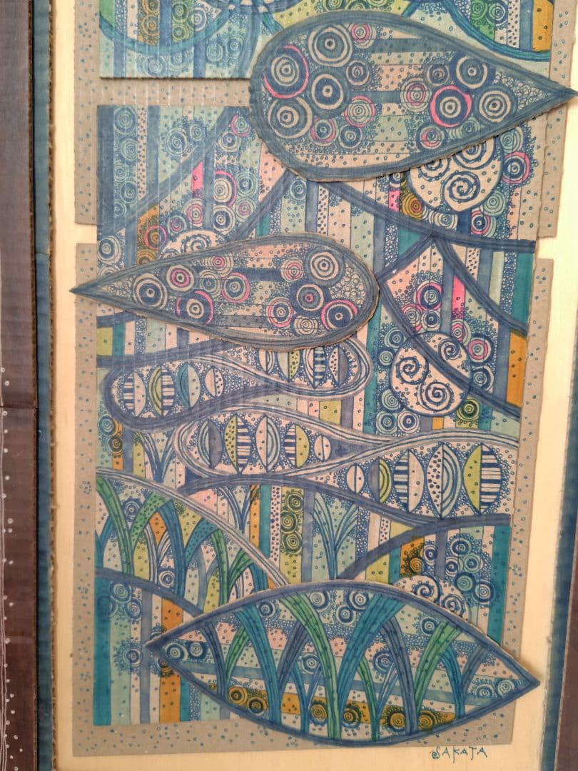 段ボールのはり絵作品 2点セット