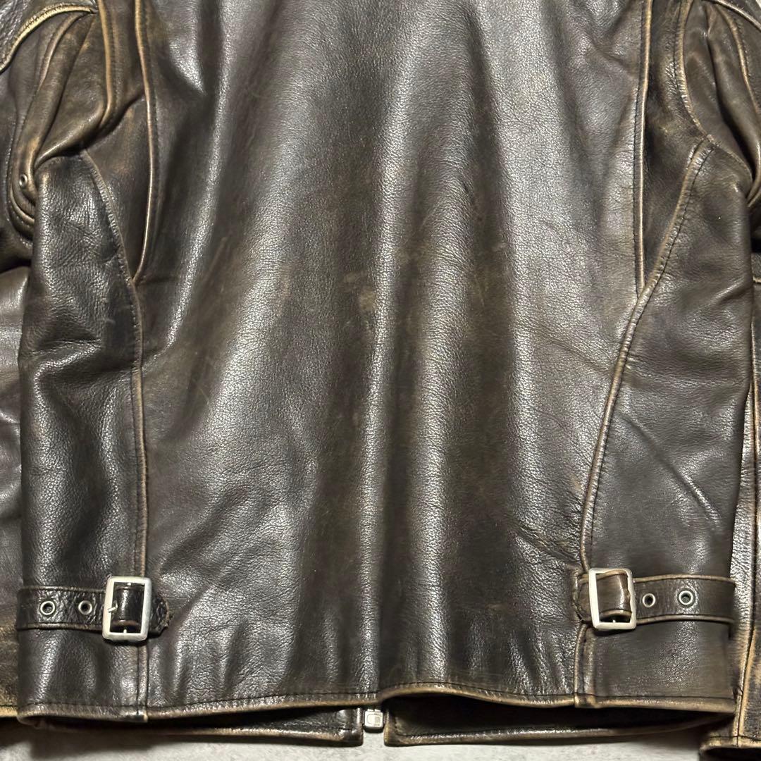 エイジング】シングルライダース M レザージャケット ブルゾン 【36】
