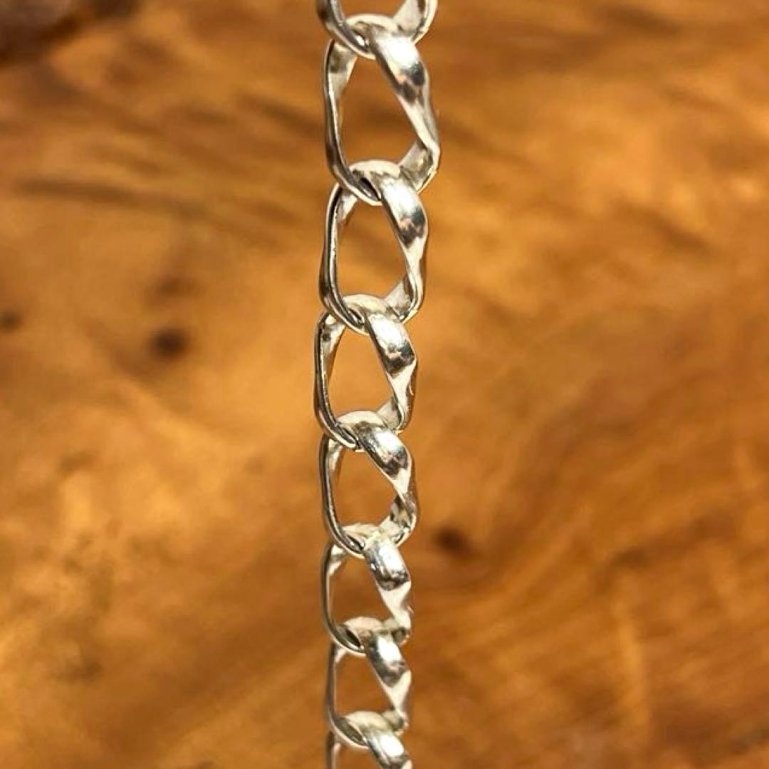 USヴィンテージ シルバー ウェーブリンク ブレスレット 925