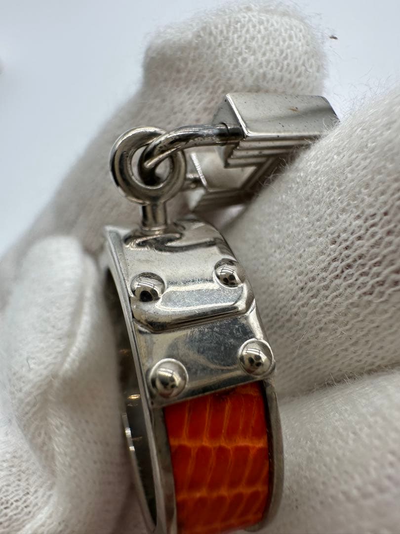 処分値下げ　HERMES オレンジ ロック付きリング