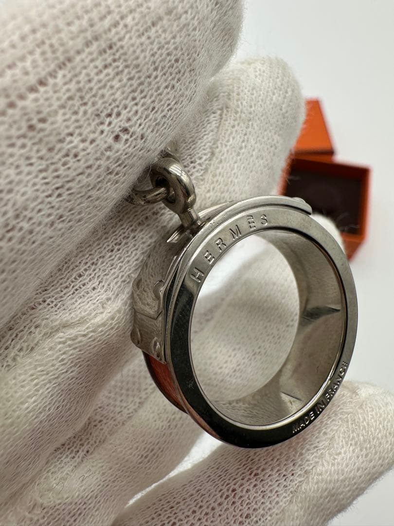 処分値下げ　HERMES オレンジ ロック付きリング