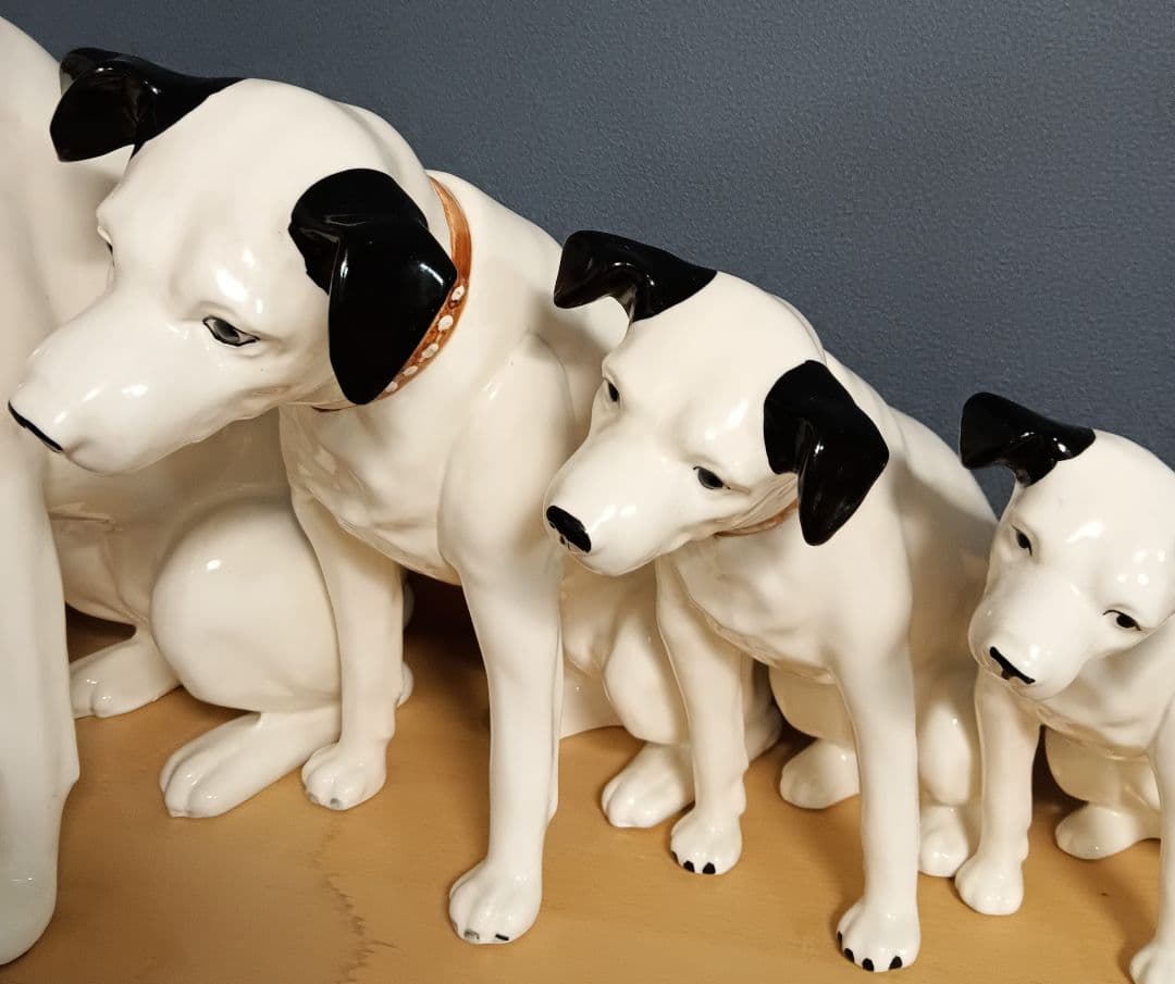 ビクター ニッパー君 ニッパー犬 陶器製 特大44～12cm 7匹 手渡し限定