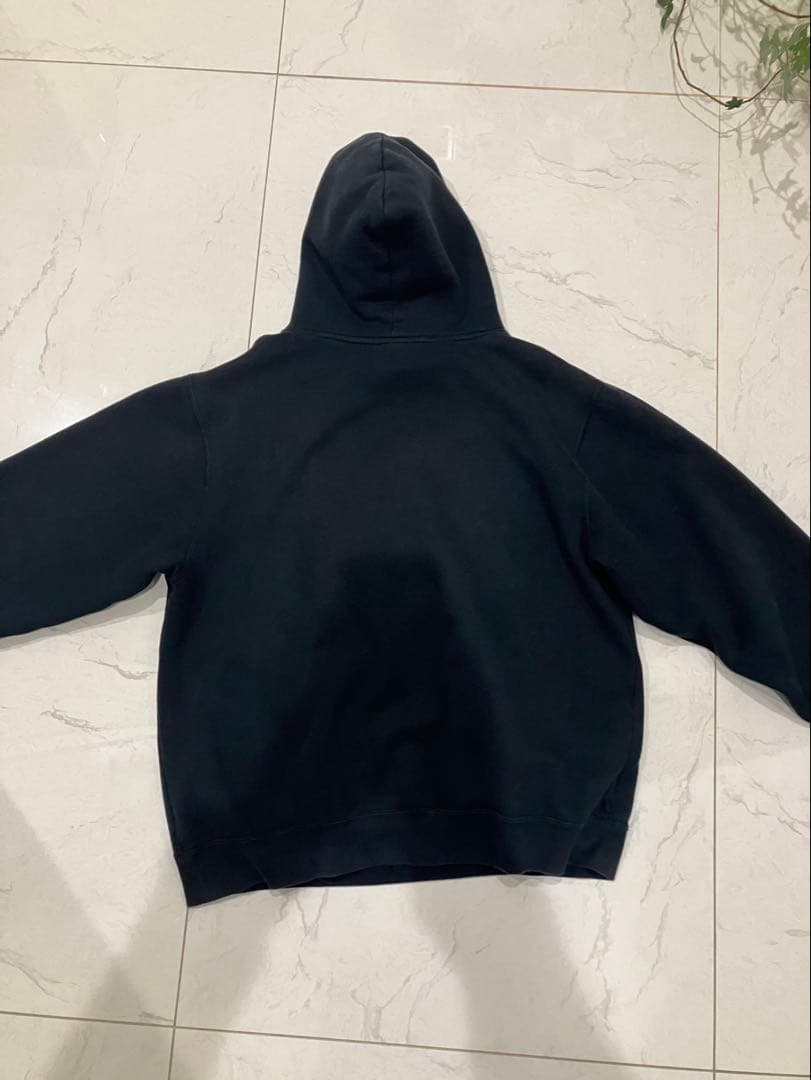 00s old stussy キッズフォト プリント パーカー ブラック L