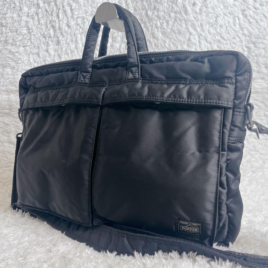 ポーター タンカー 2way ブリーフケース A4 通勤 ブラック 大容量 黒