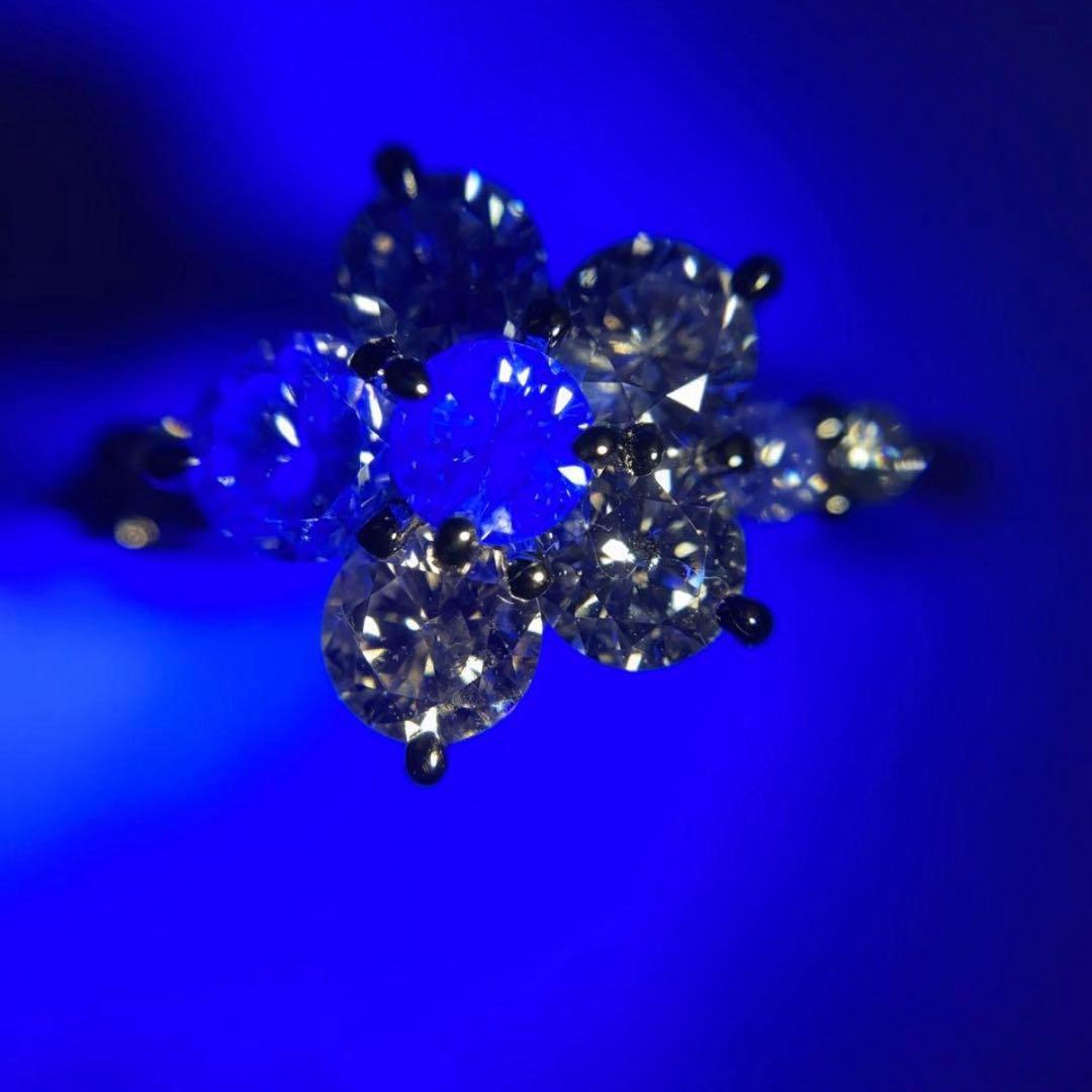 [新春セール]ダイヤモンドリング　PT900 12号　フラワーリング