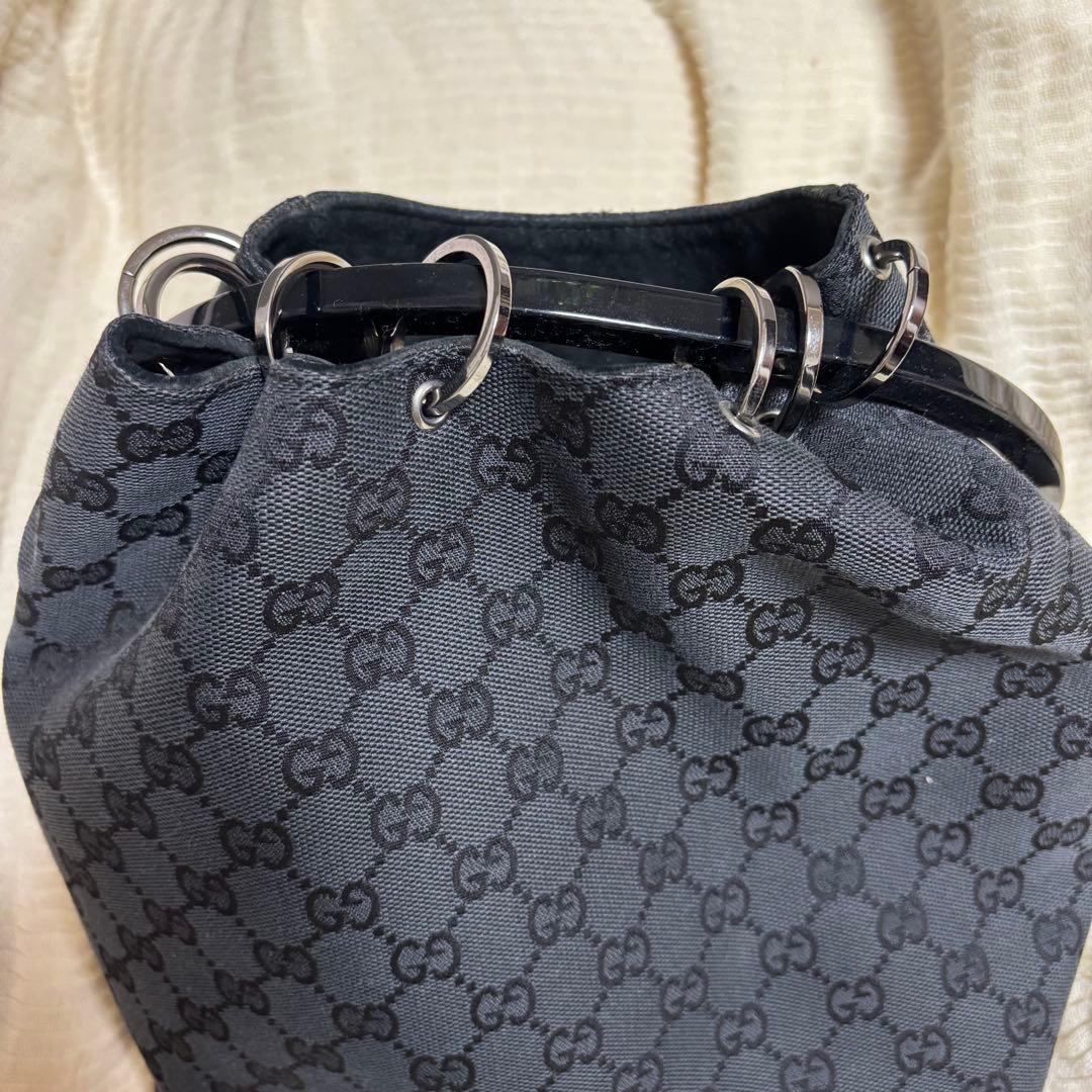 Gucci グレー ハンドバッグ キャンバス
