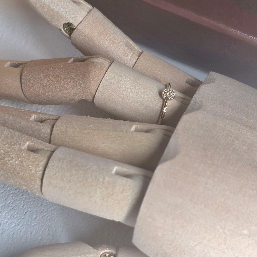 agete　アガット　K10　ダイヤモンドリング シャンデリア 12.５号