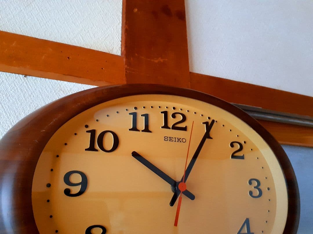 70's　SEIKO　掛け時計　ミッドセンチュリー　ビンテージ　オーバル