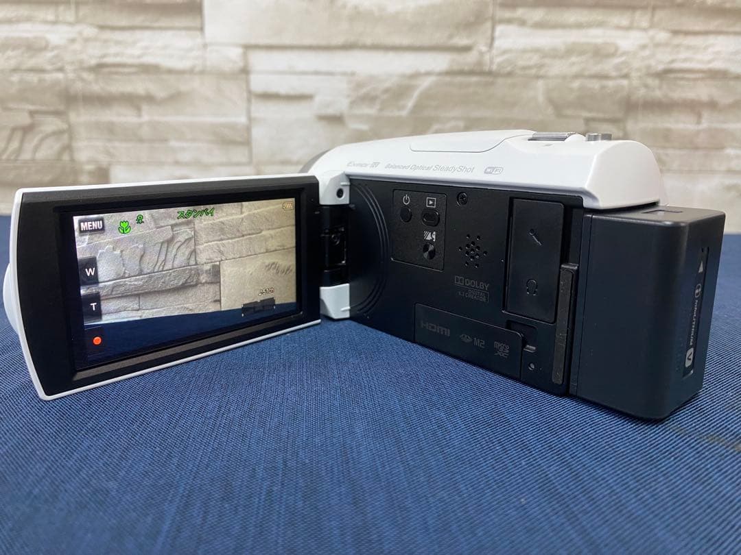 【美品】SONY HDR-CX680 ビデオカメラ ホワイト　ケースおまけ付き