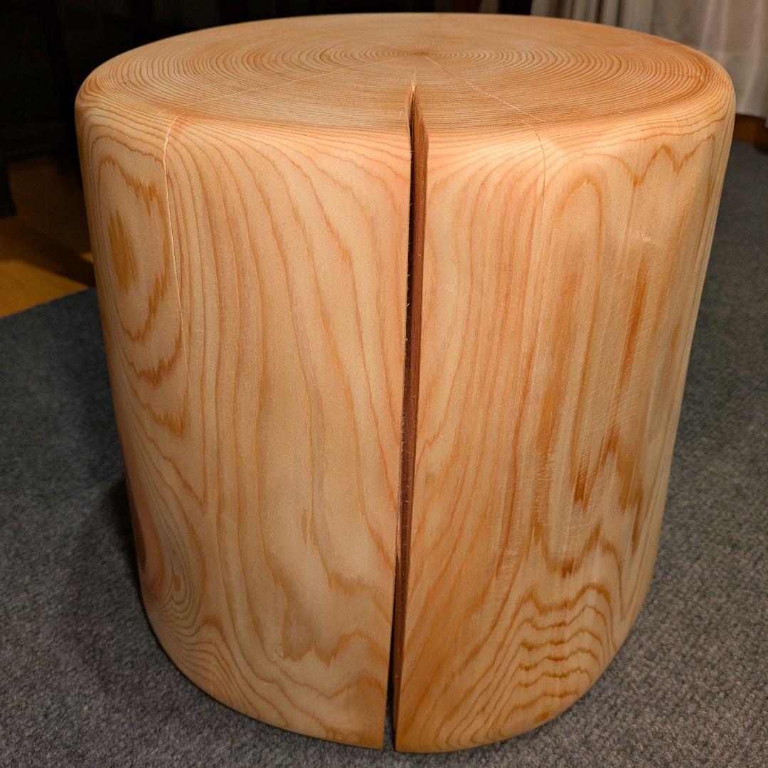 リ　檜　丸太　椅子　スツール　テーブル　高さ約30㎝