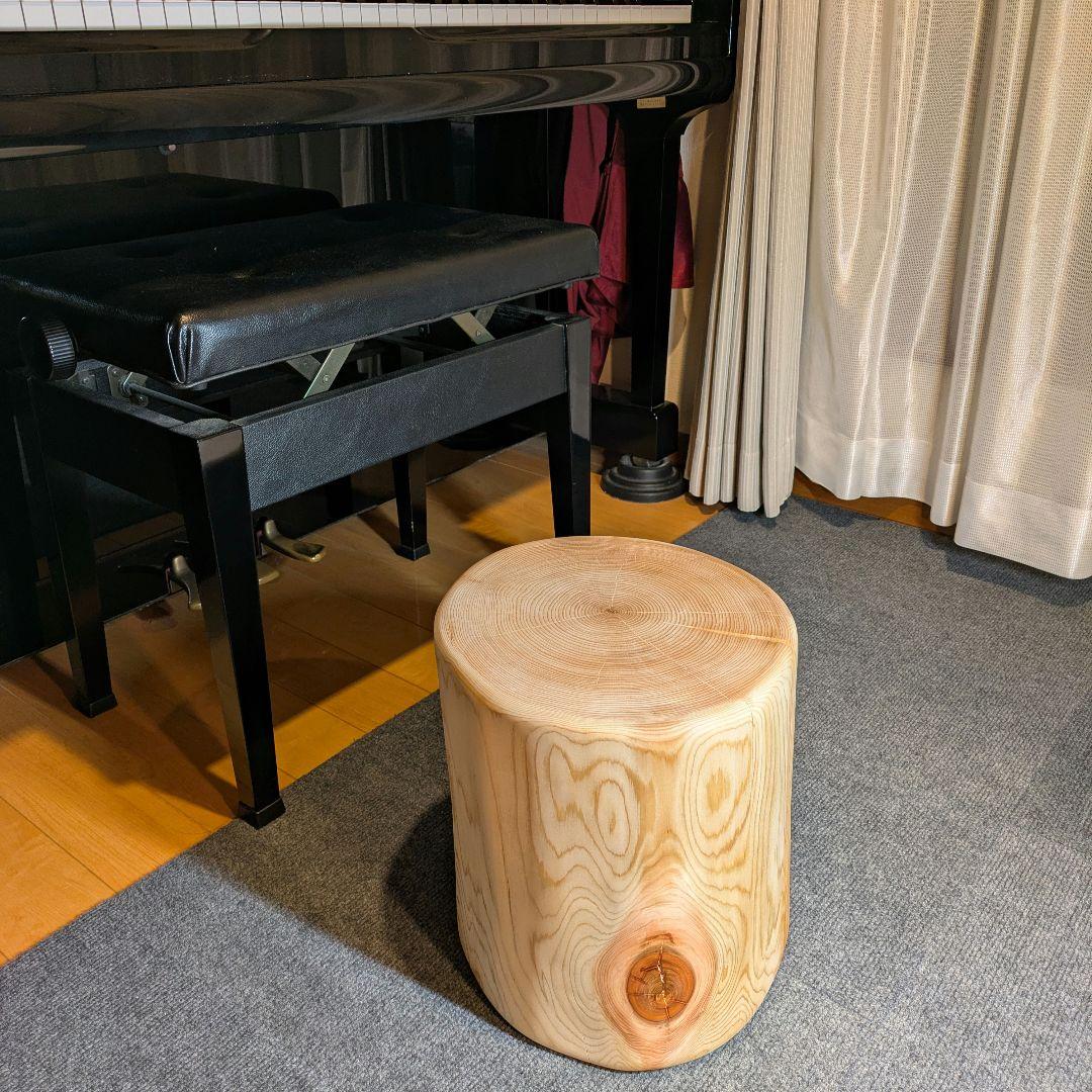 リ　檜　丸太　椅子　スツール　テーブル　高さ約30㎝