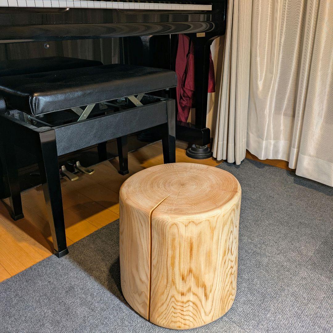 リ　檜　丸太　椅子　スツール　テーブル　高さ約30㎝