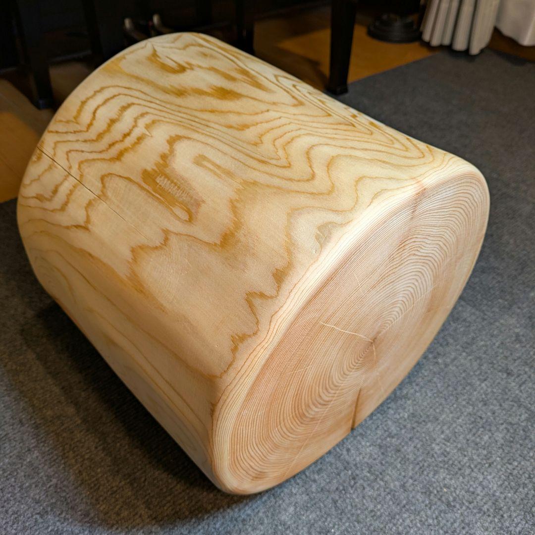 リ　檜　丸太　椅子　スツール　テーブル　高さ約30㎝