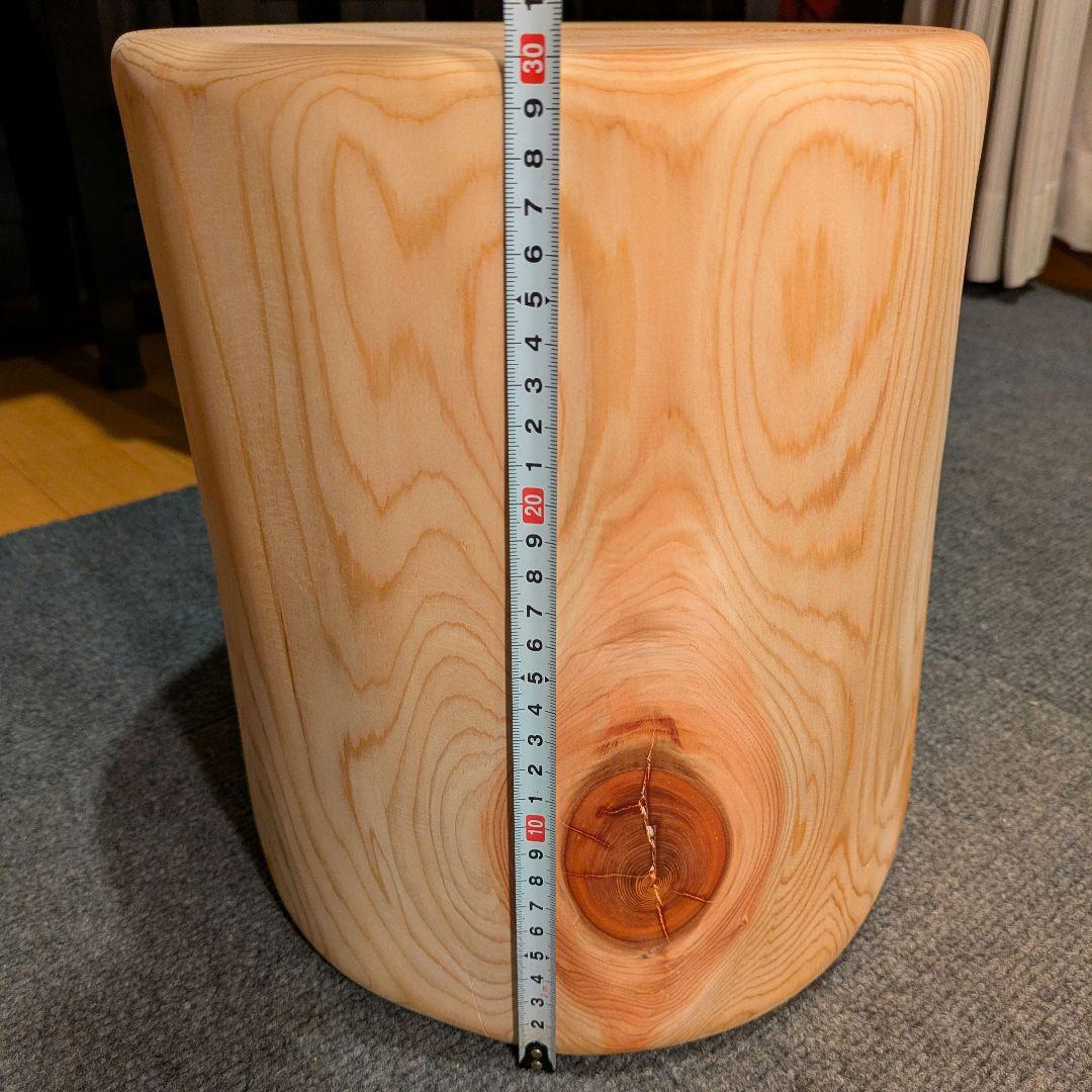 リ　檜　丸太　椅子　スツール　テーブル　高さ約30㎝
