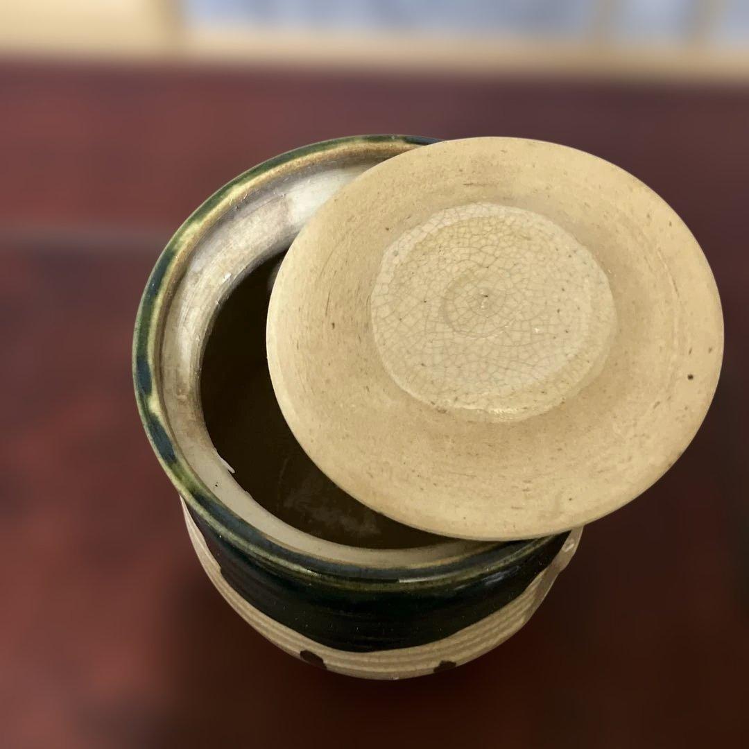 水指 / 織部焼 】 茶道具 茶道 骨董品 伝統陶芸品 - メルカリ