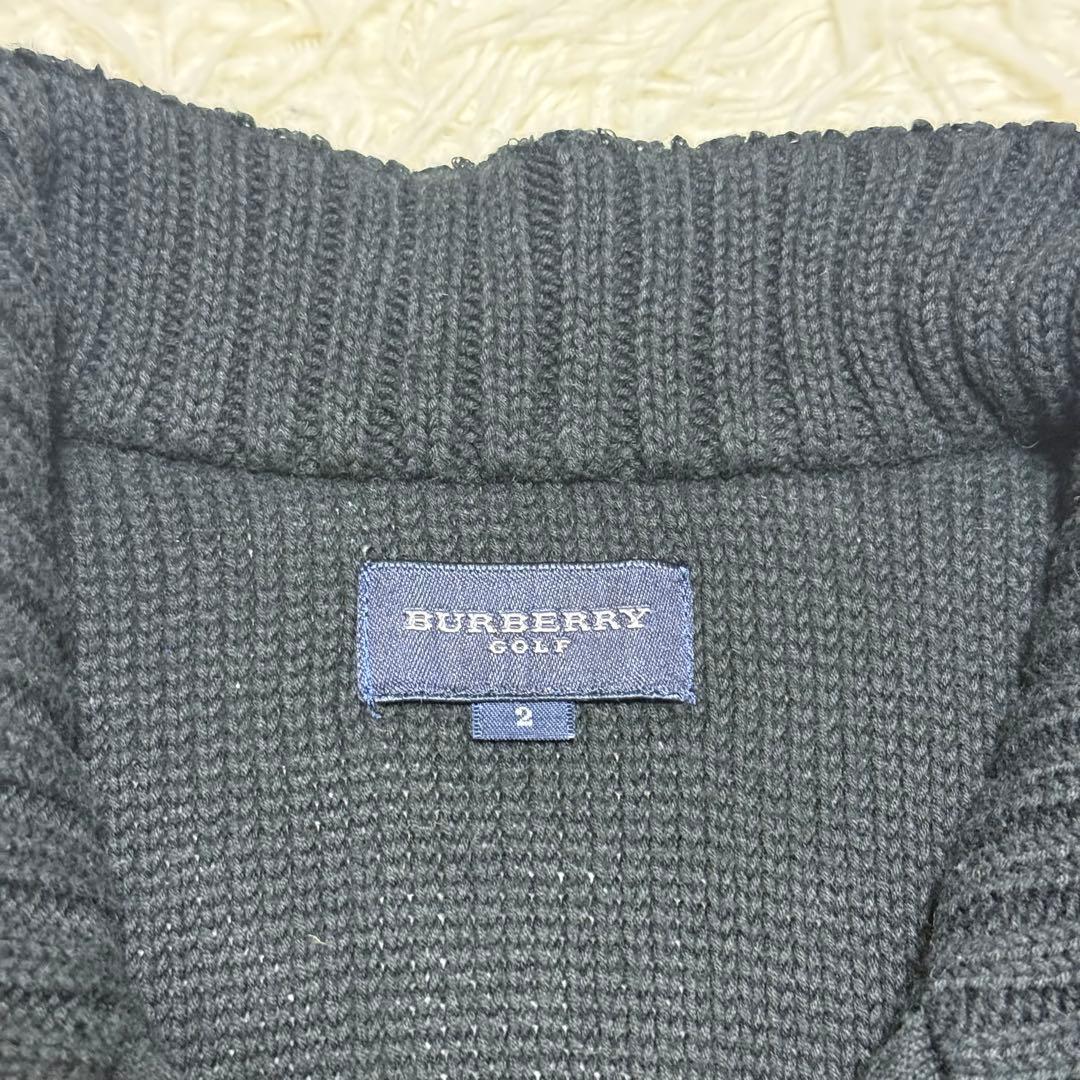 BURBERRY GOLF ダウンベスト ニット ブラック ホースロゴ