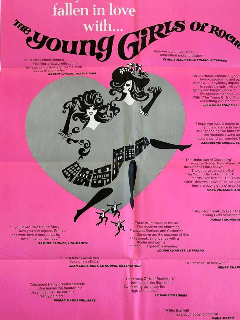 「ロシュフォールの恋人たち」アメリカ版レアデザイン！ ヴィンテージ映画ポスター