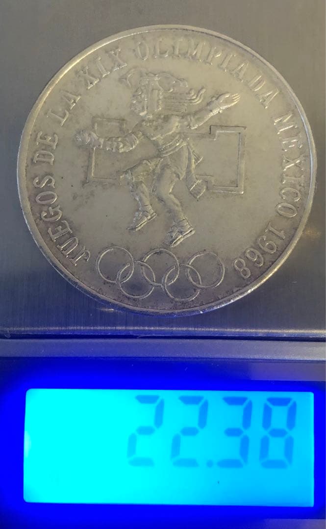 1968年 メキシコオリンピック記念 銀貨 カプセル付き - メルカリ