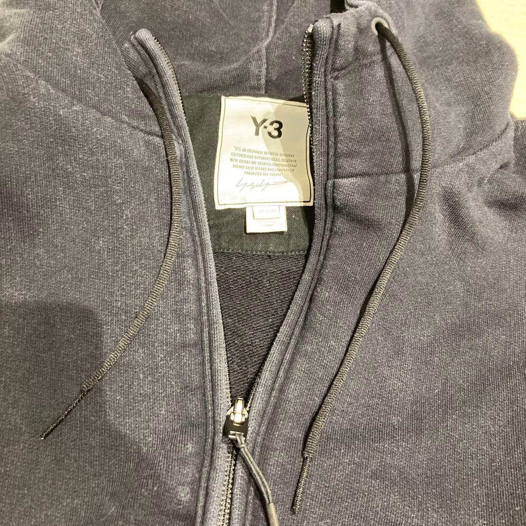 Y-3 ブラック　フード付きパーカー XL