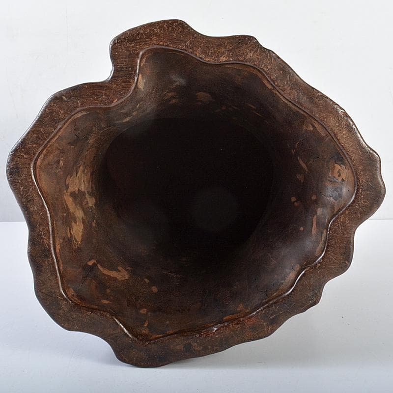 中国 唐木天然木瘤木 大筆筒 高さ約21㎝ 重さ約