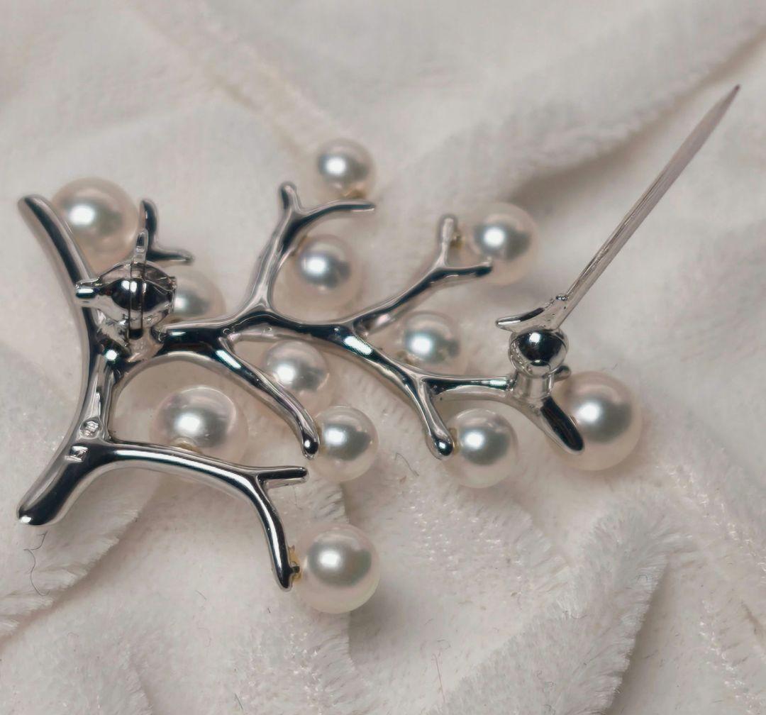 極美品 現行品】ミキモト ブローチ パール 幸福の木 フォーマル 皇室御用達