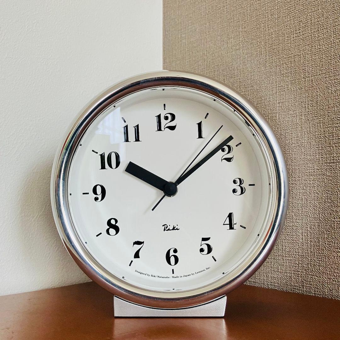 銀ワサさま専用 未使用 リキ アルミニウム クロック 掛け時計 置時計