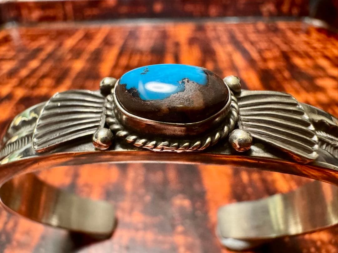 最終 美品 故人 ドノバンキャドマン バングル ビズビーターコイズ ヘビーゲージ