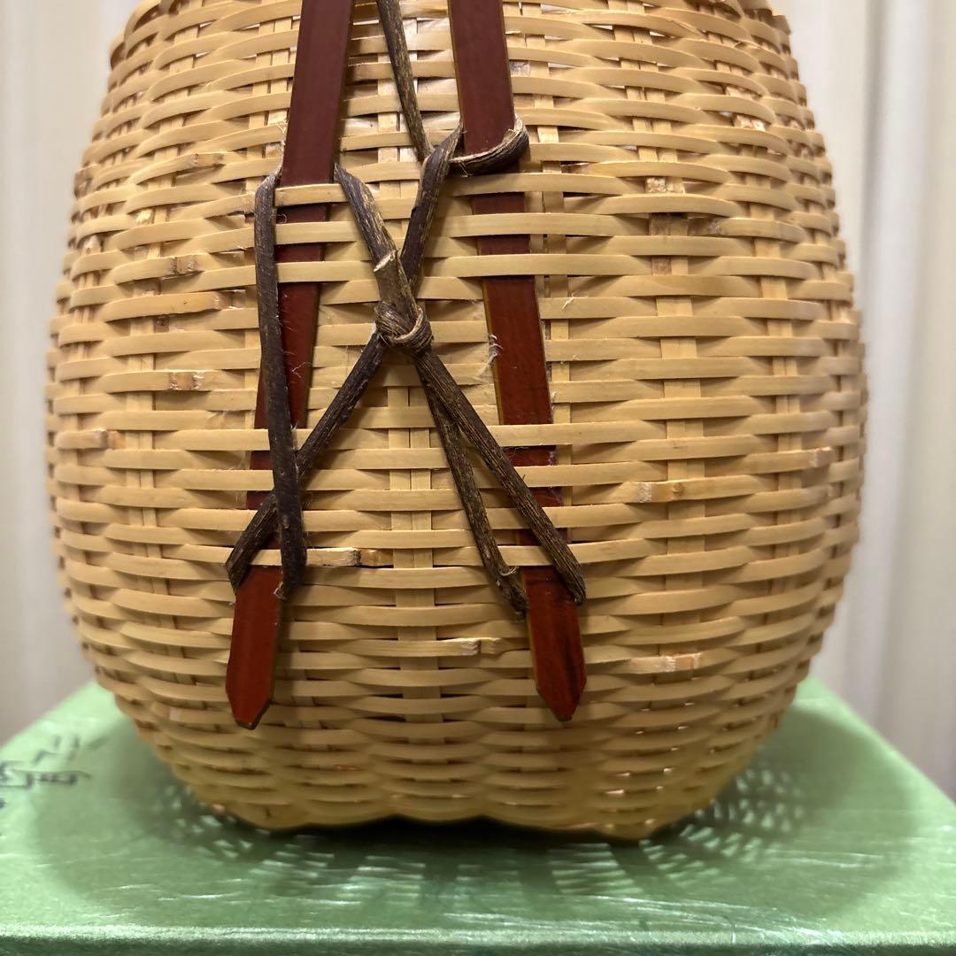 花入 茶道具 さざえ籠 かご花入 置花入