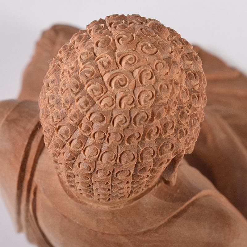 総白檀 天然ダイヤモンド白毫 阿弥陀如来像 美術目録・桐箱付 D R8425B