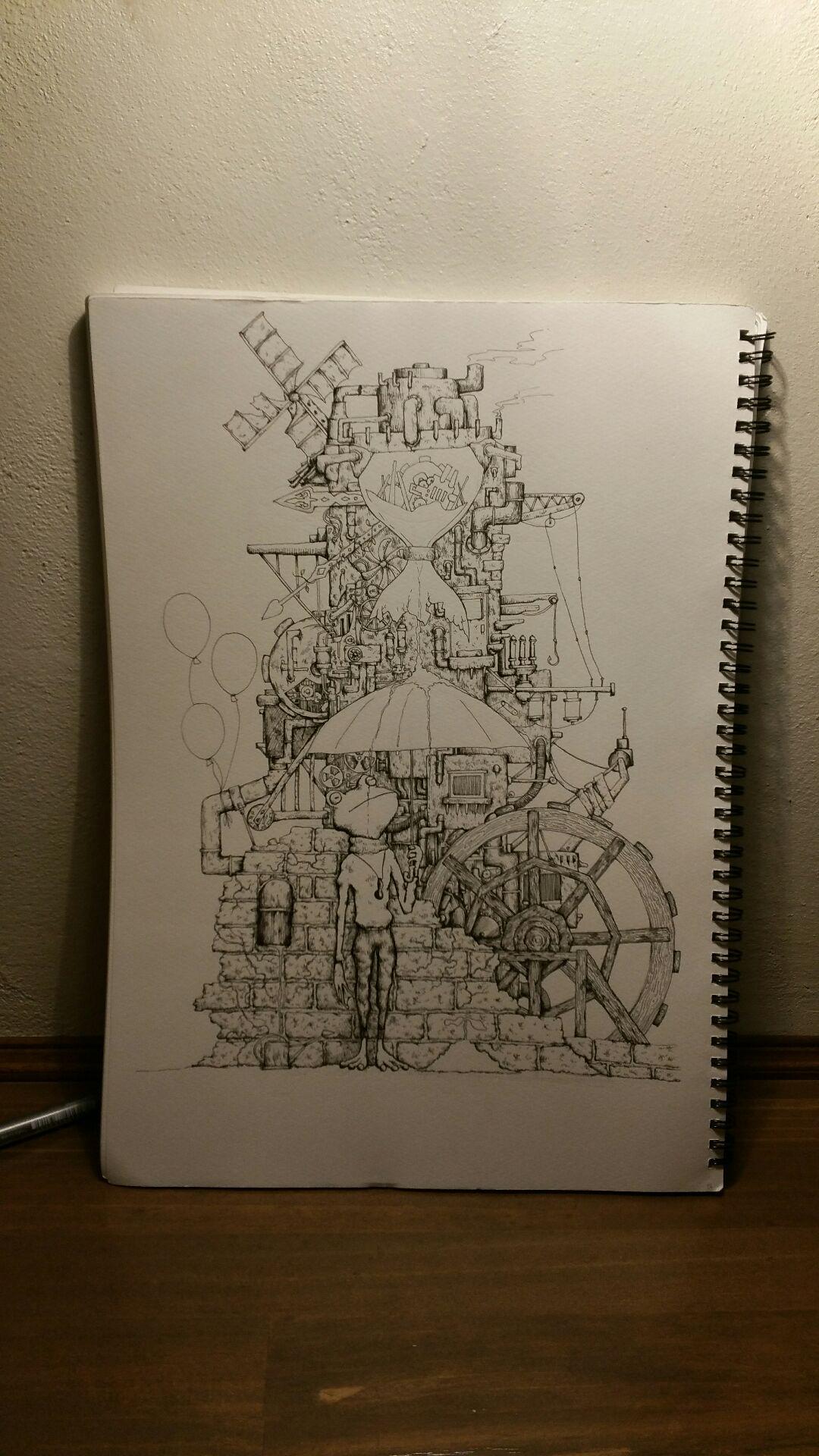 絵画　手作り額縁つき