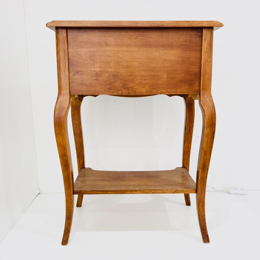 アンティーク調 テレフォンスタンド ブラウン