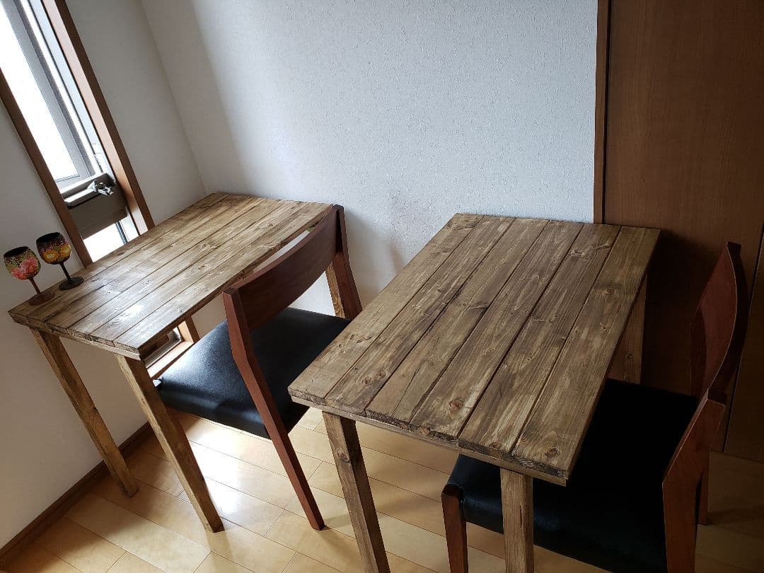 90✕54ジャコビーン　　カフェテーブル　折り畳み式　　無垢材