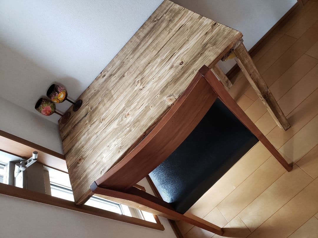 90✕54ジャコビーン　　カフェテーブル　折り畳み式　　無垢材