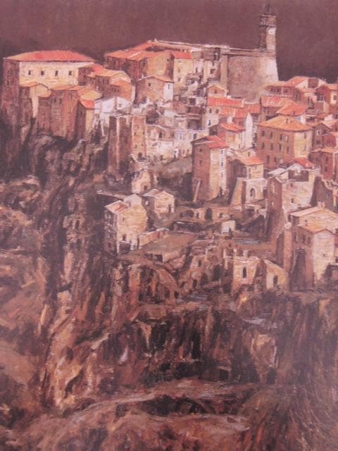 嶋津俊則、【歴世の丘】、希少な額装用画集より、新品額装付、状態良好