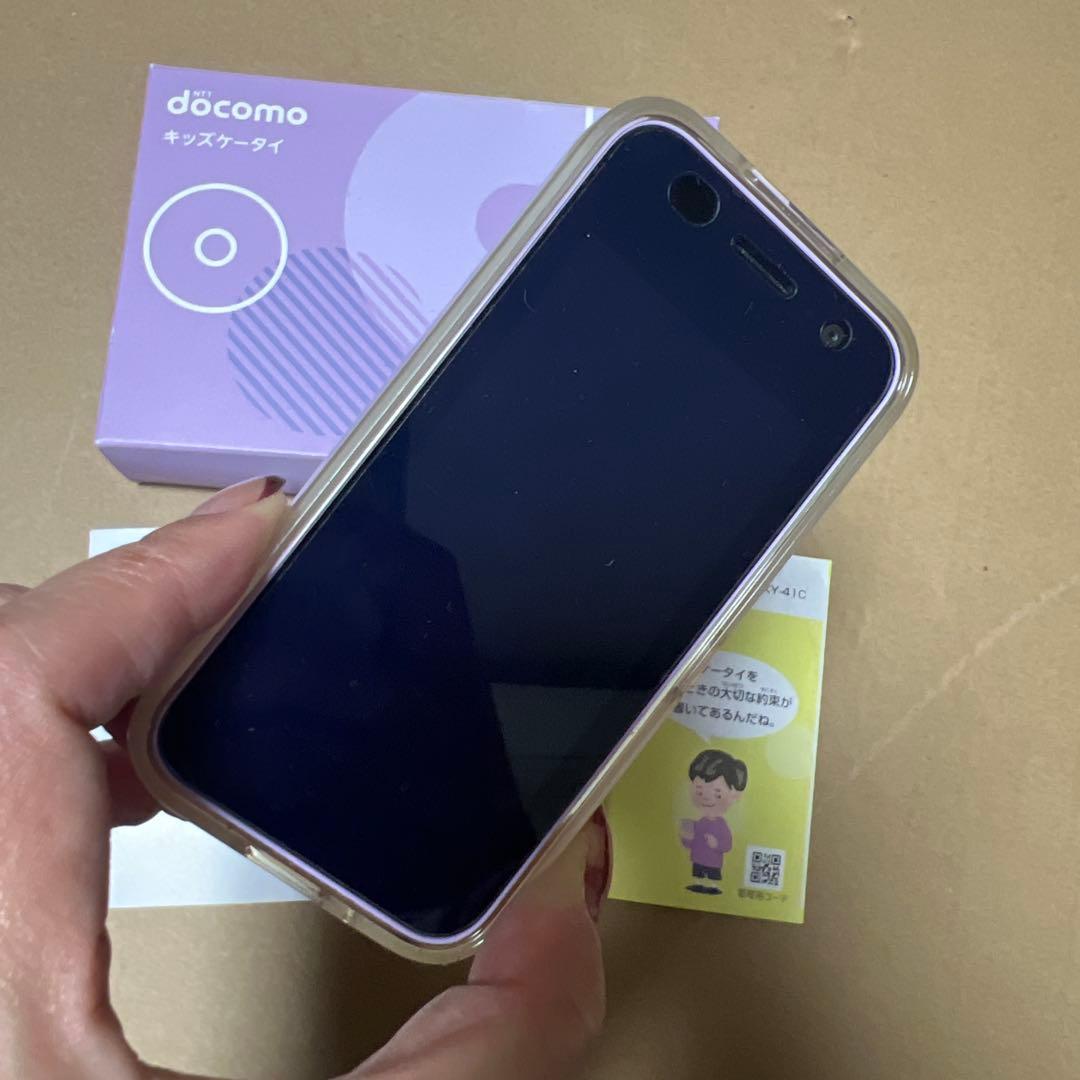 docomo KY-41C ラベンダー ミッキーマウスデザインケース付き