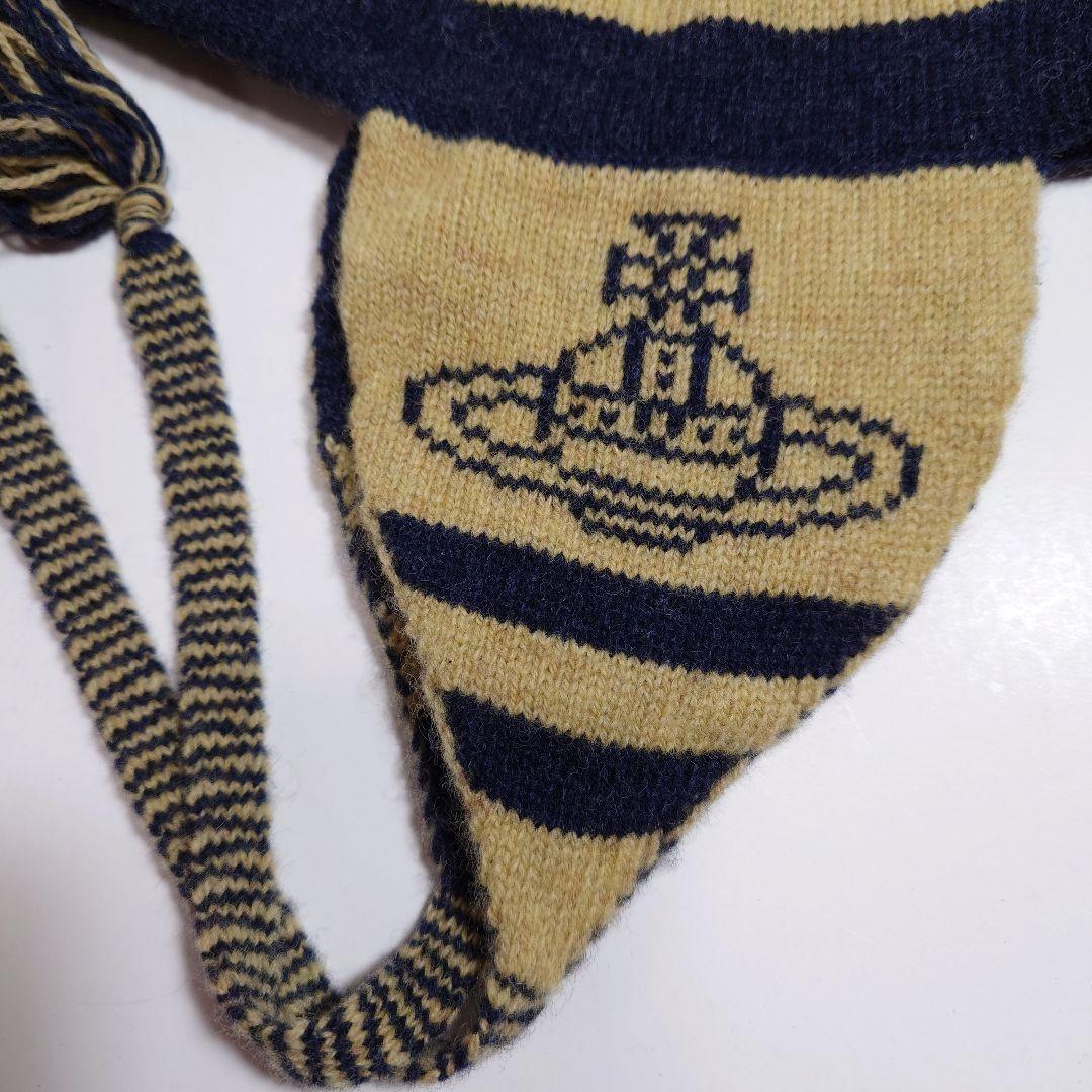 ヴィヴィアンウエストウッド フラップ付ニット帽 耳あて 日本製 ムーン