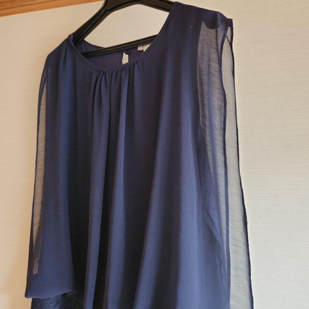 【美品】R's GOWN ネイビー パーティードレス XL