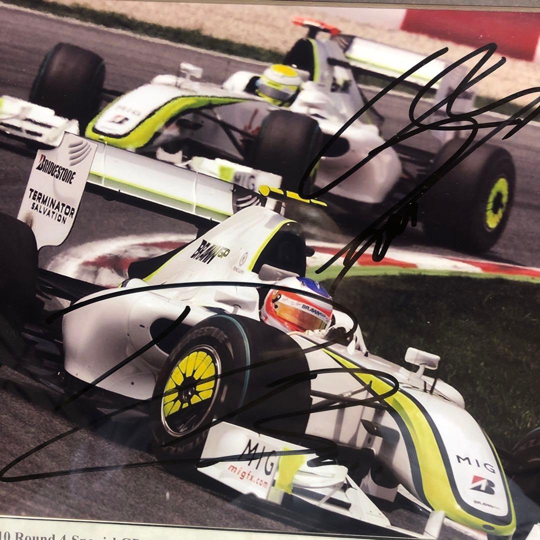 F1 サイン入り証明書付バトン-バリチェロ写真