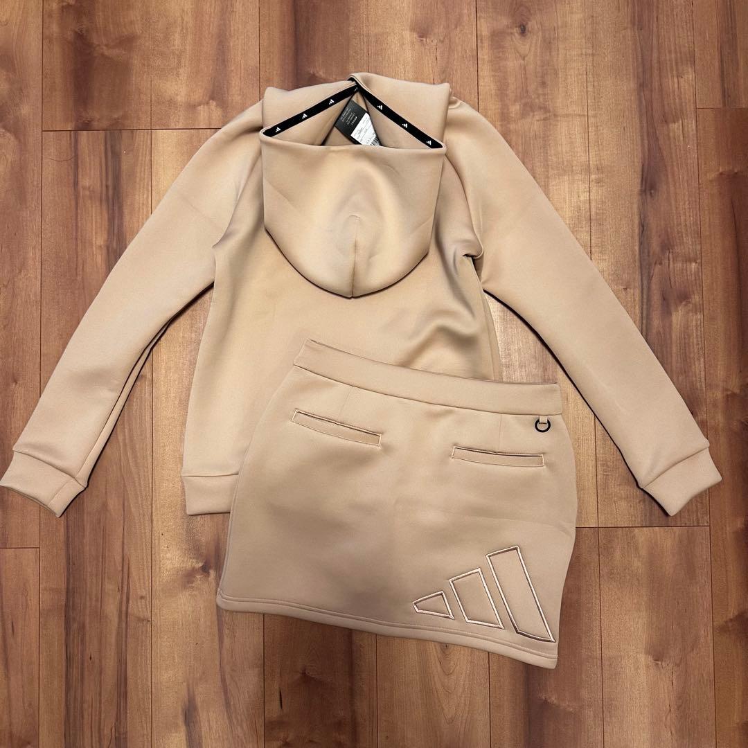 アディダス　サイズS トレーナー　スカート　ダンボールニット　セットアップ　秋冬