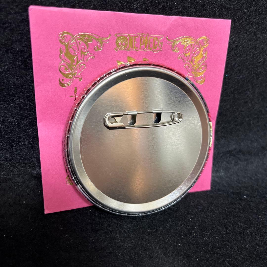 ワンピース 輩缶バッジ ピンク＆ゴールド ミホーク 麦わらストア限定