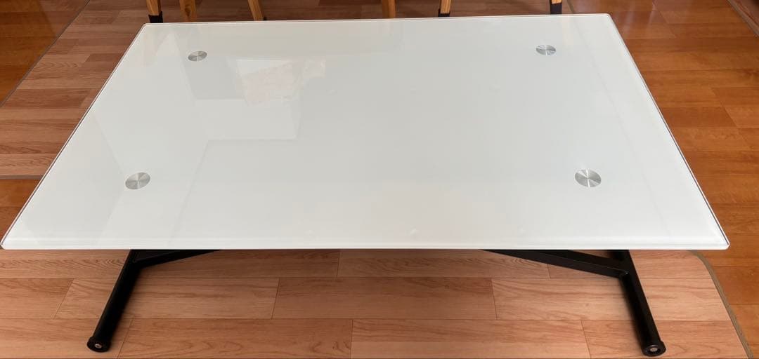 Happy Smile-運気UP店 ニトリ昇降式ガラステーブル（ホワイト）