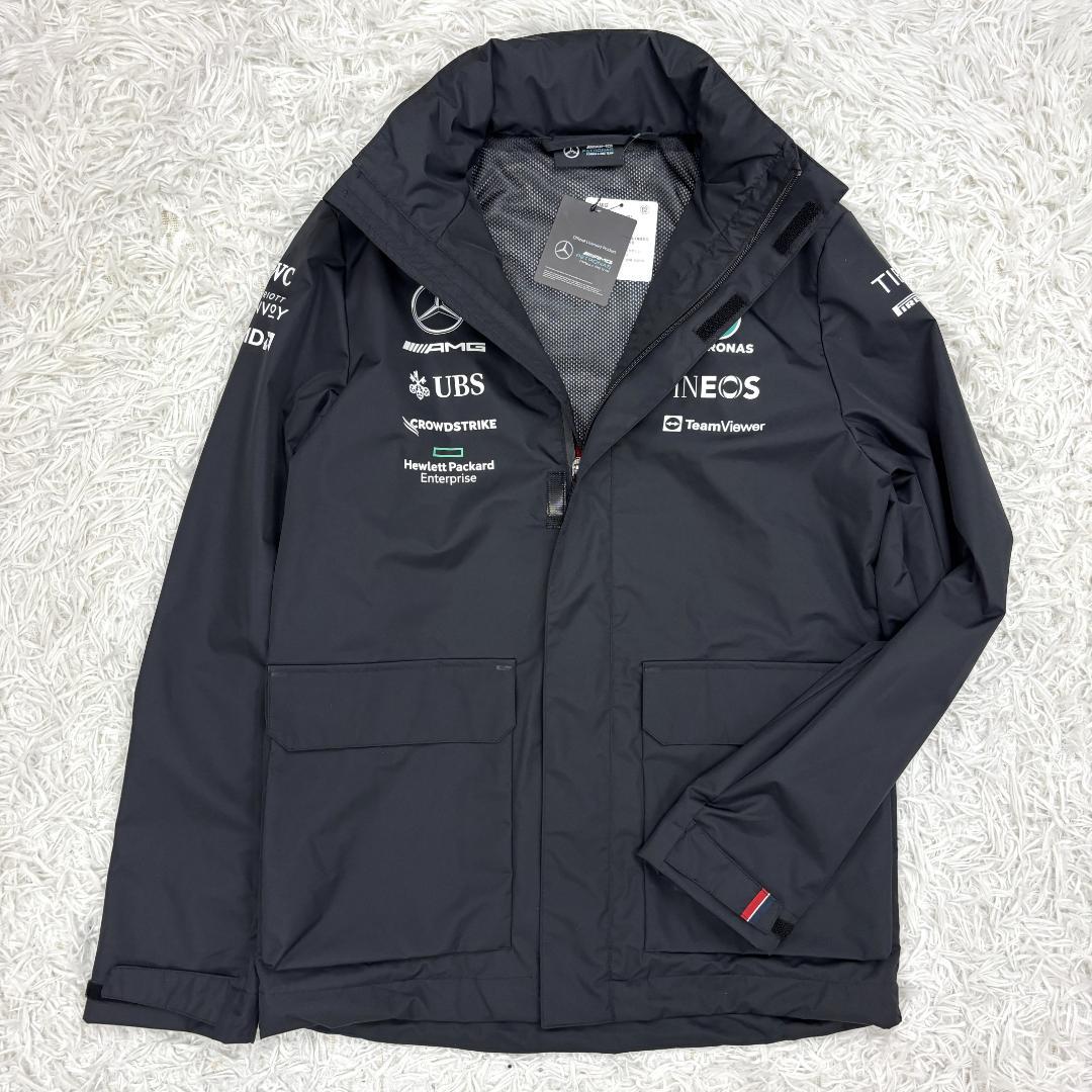 ☆新品☆Mercedes F1公式ハミルトン ラッセル レインジャケット　S