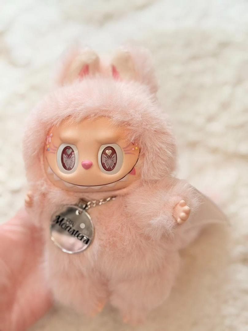 【海外限定・即日発送】ZIMOMO LABUBUぬいぐるみ ピンクデビル 蝶