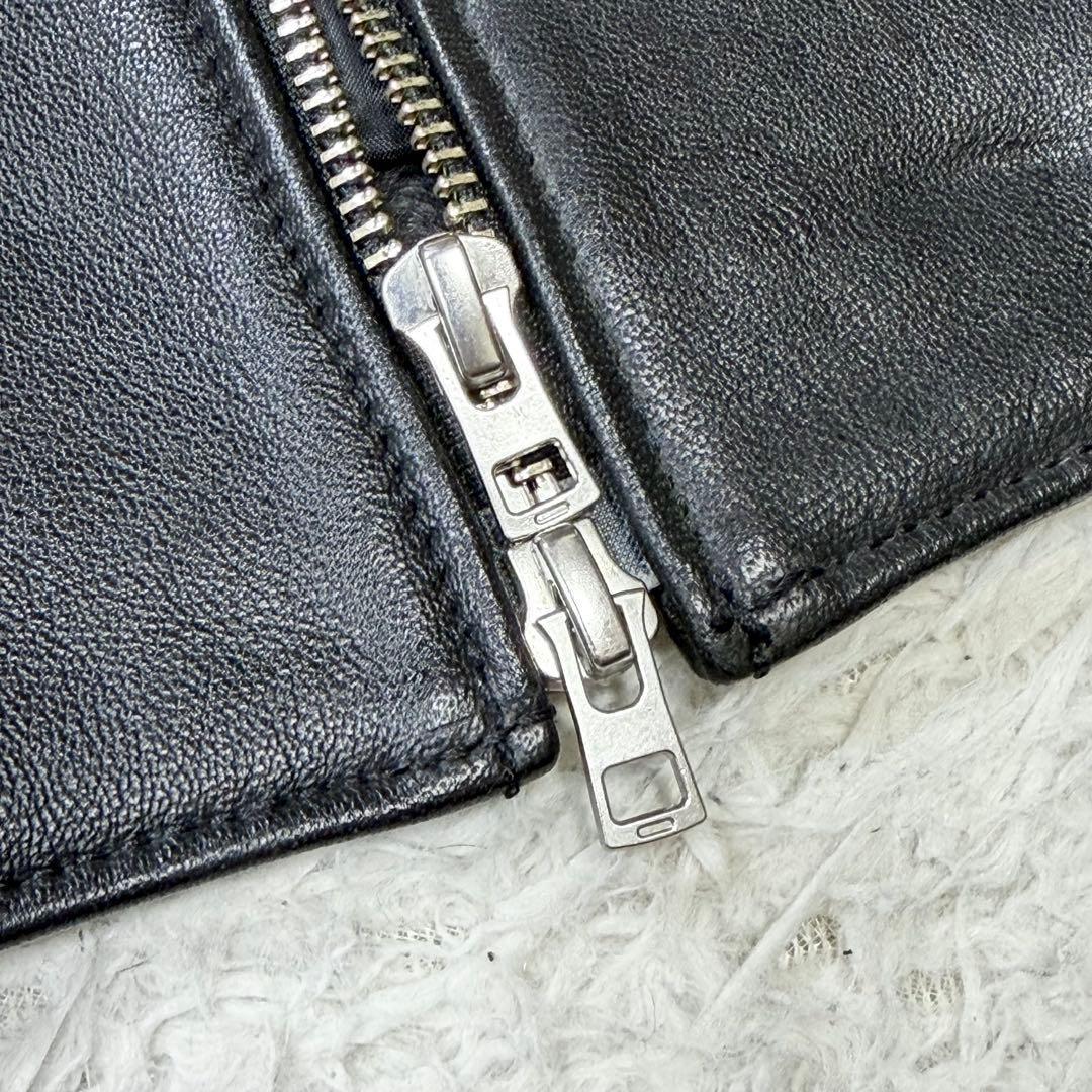 美品】希少Lサイズ LIDNM リドム シングルライダース ダウンジップ