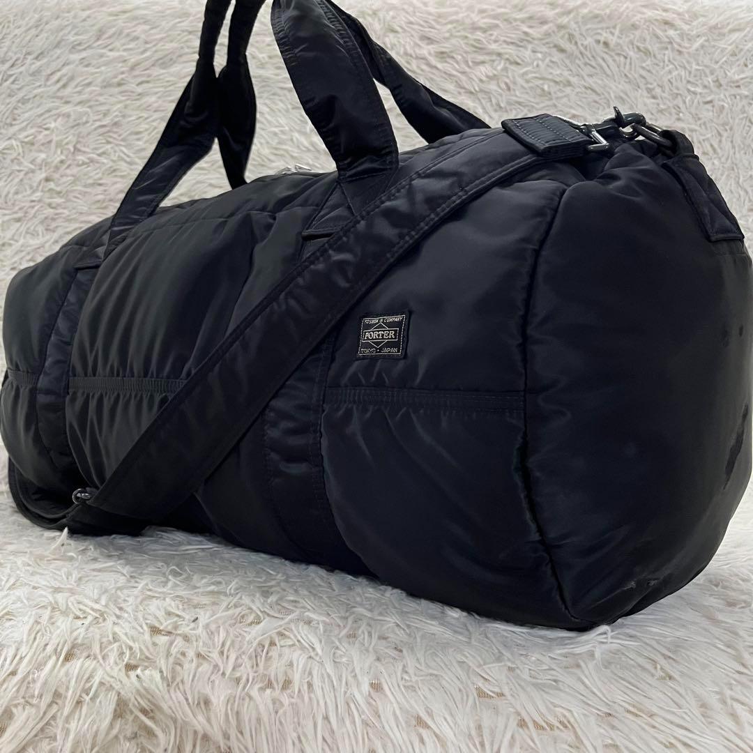 希少 極美品 ポーター タンカー 2way ボストンバッグ L ブラック 大容量