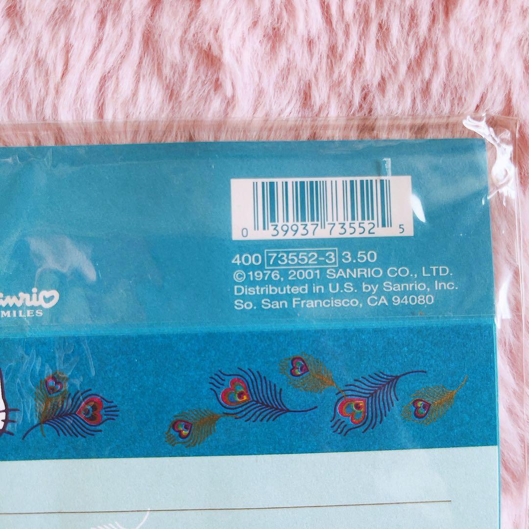 希少レア　ハローキティ　USA 2001 ハートリーフ　レターセット　メモ