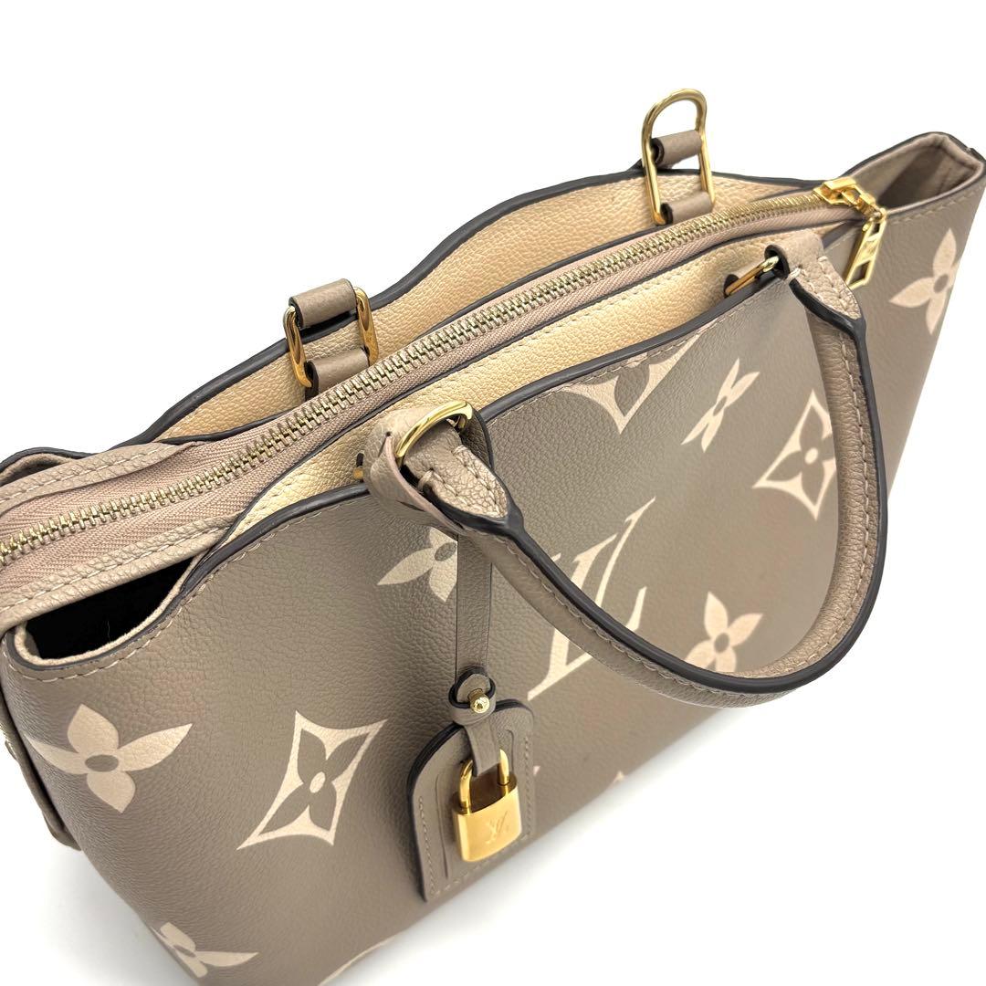 【未使用級】ルイヴィトン プティ パレ PM アンプラント バイカラー ベージュ