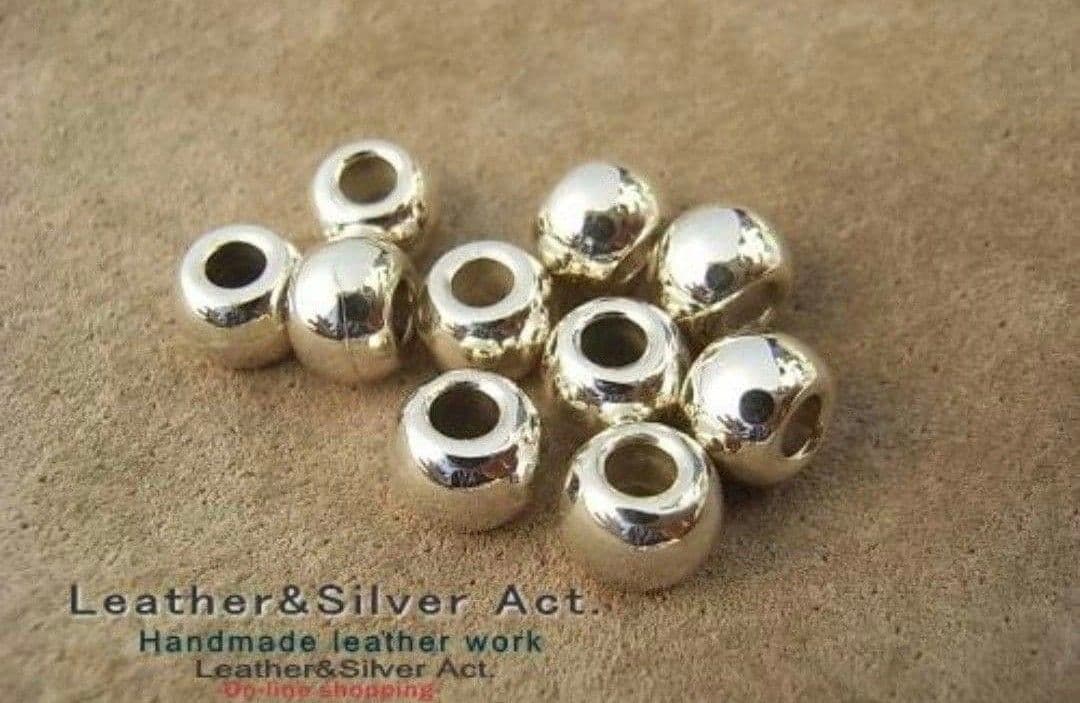 8個　シルバー925 シルバービーズ　無垢　削り出し　小ビーズ　ネックレス