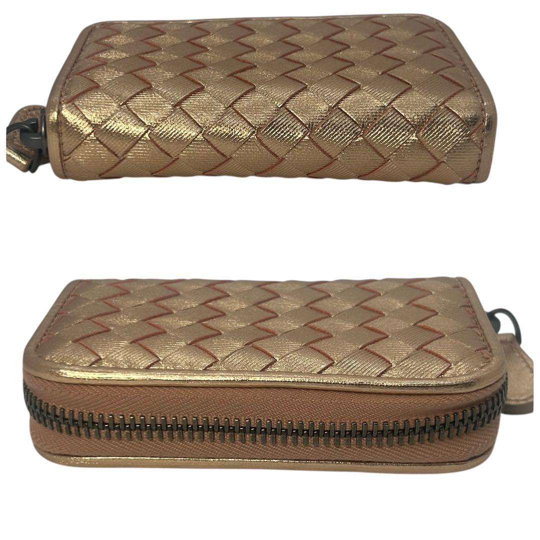 【極美品】ボッテガヴェネタ イントレチャート ケース ピンクゴールド 箱付